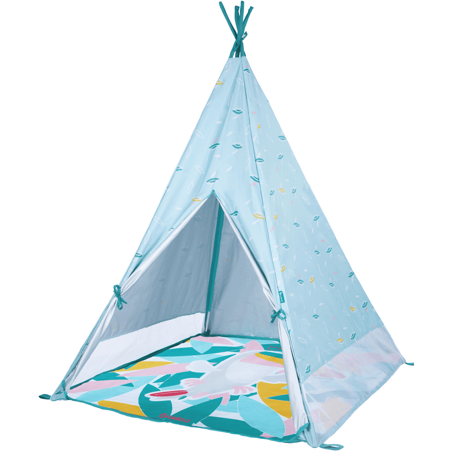 badabulle Tipi enfant jungle in & out anti-UV bleu