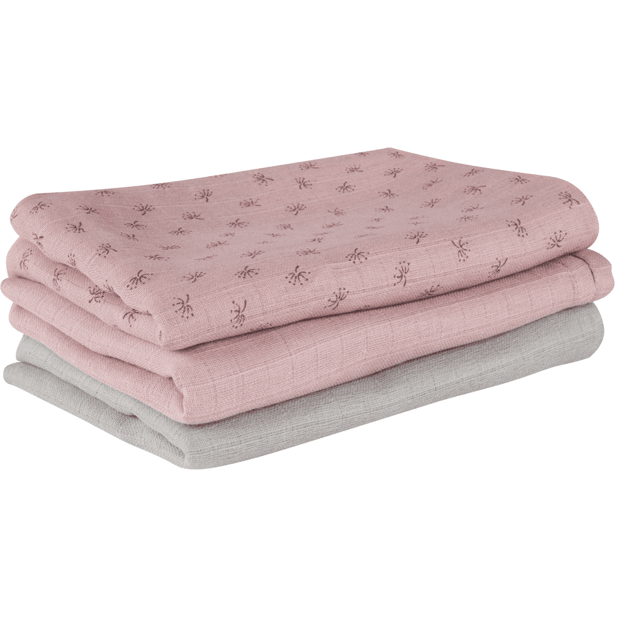 roba Mullwindeln 3er Set Lil Planet rosa 80 x 80 cm