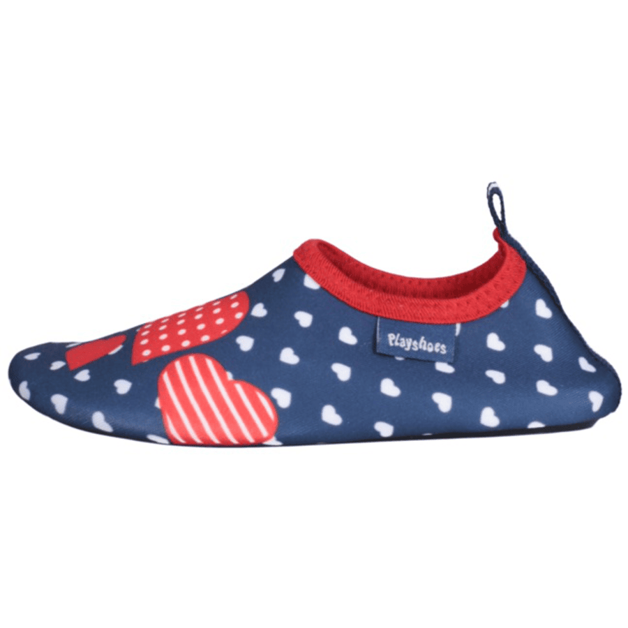 Playshoes  Barefoot sko hjerter marine 