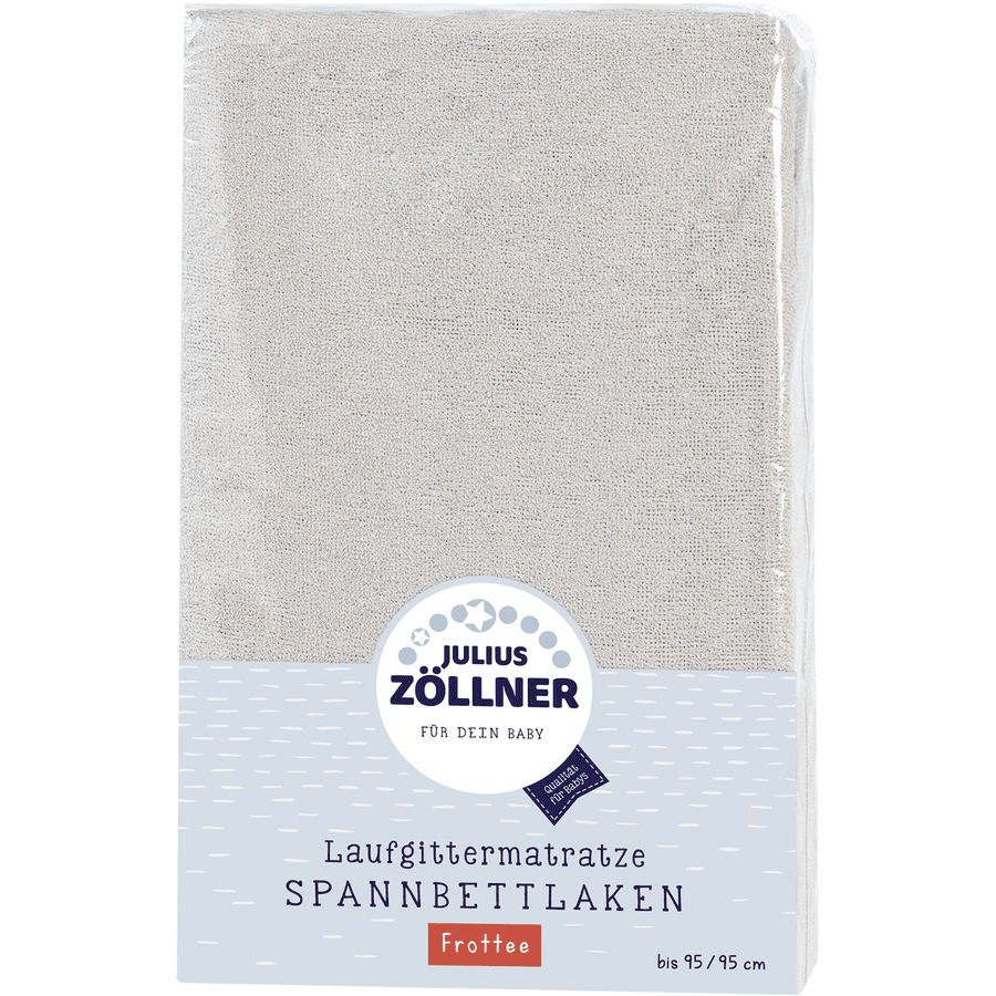 JULIUS ZÖLLNER Spanntuch für Laufgittermatratze Frottee uni taupe