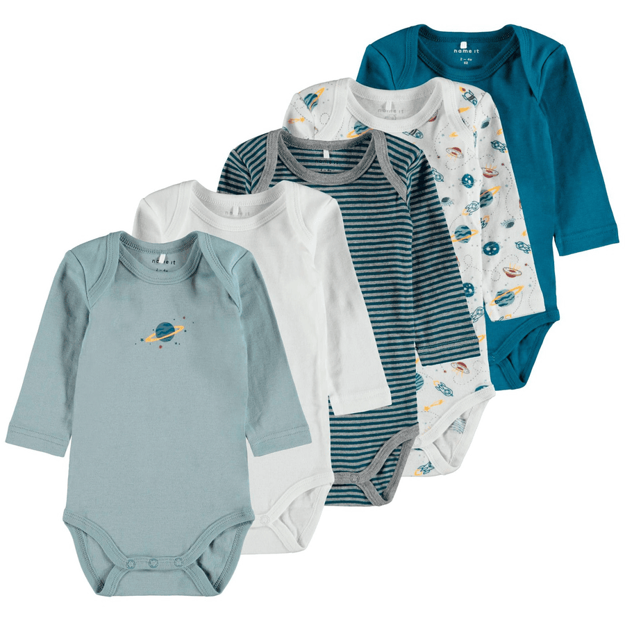 name it Långärmad body 5 pack Legion Blue