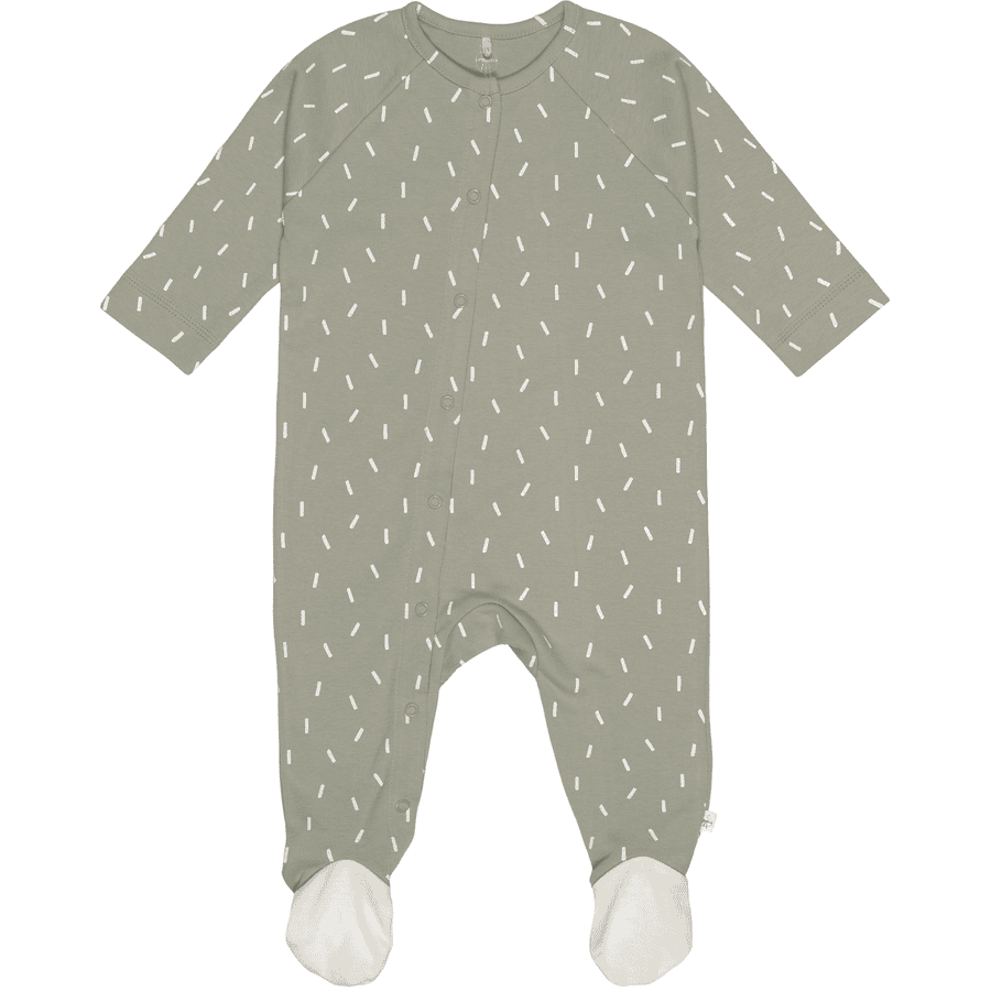 LÄSSIG Babypyjamas med fødder Speckles grøn