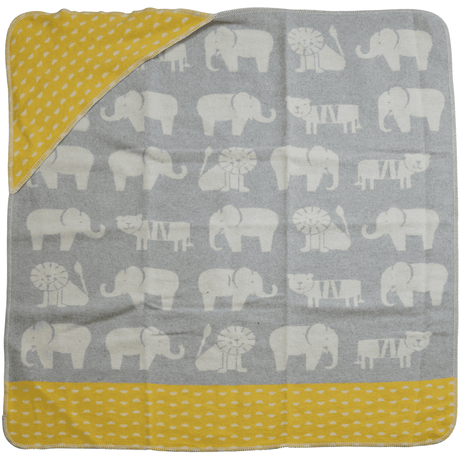 DAVID FUSSENEGGER tæppe med hætte zoo filt 80 x 80 cm