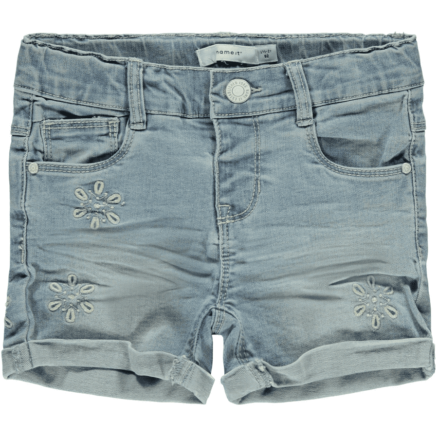 name it Shorts Nmfsallo Dnmbanni ljusblå denim 