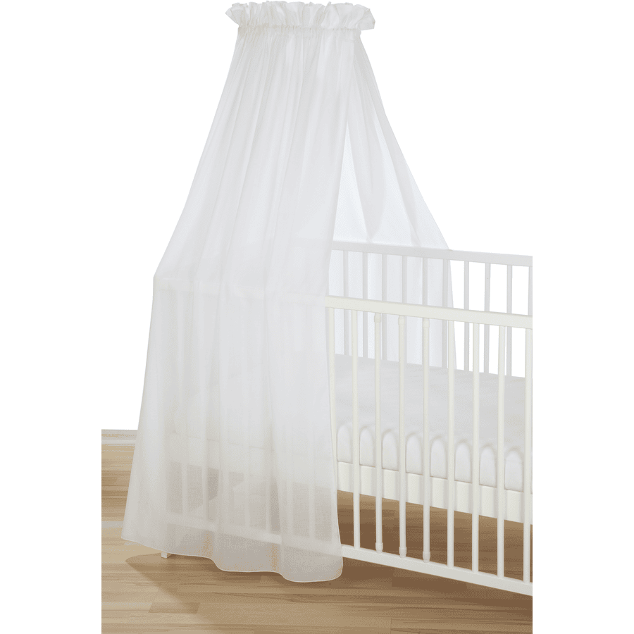 Alvi® Ciel de lit enfant voile blanc 160x250 cm
