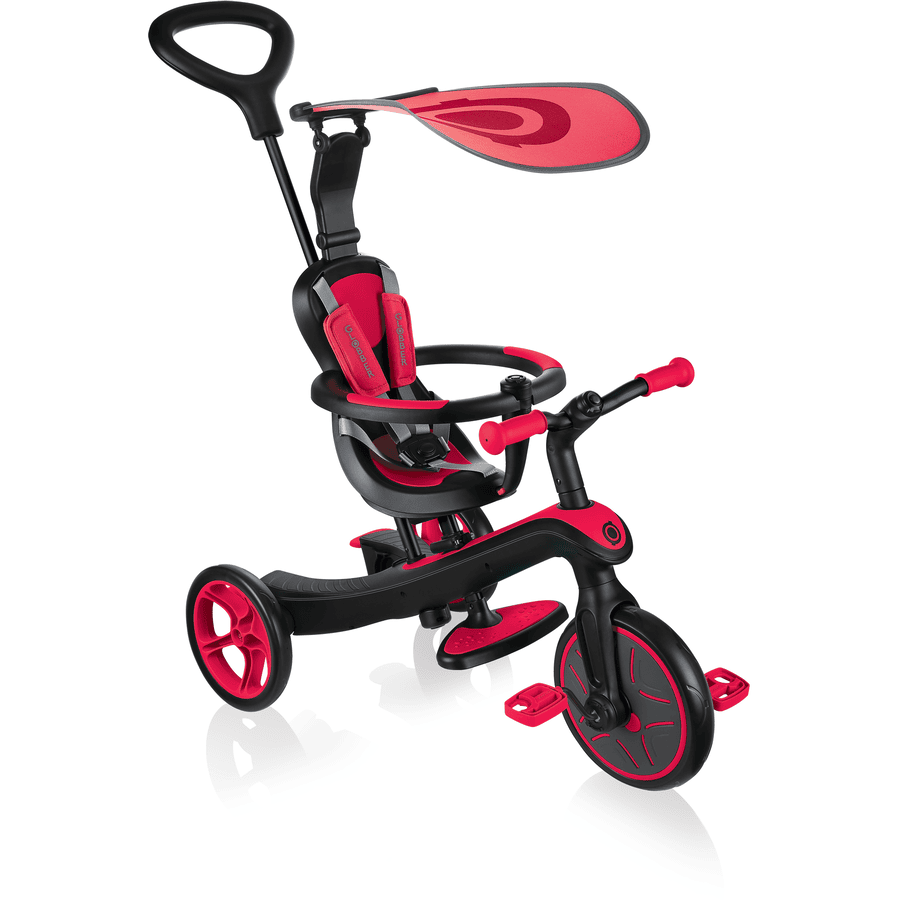 Globber Tricycle draisienne enfant évolutif Explorer Trike 4en1, rouge