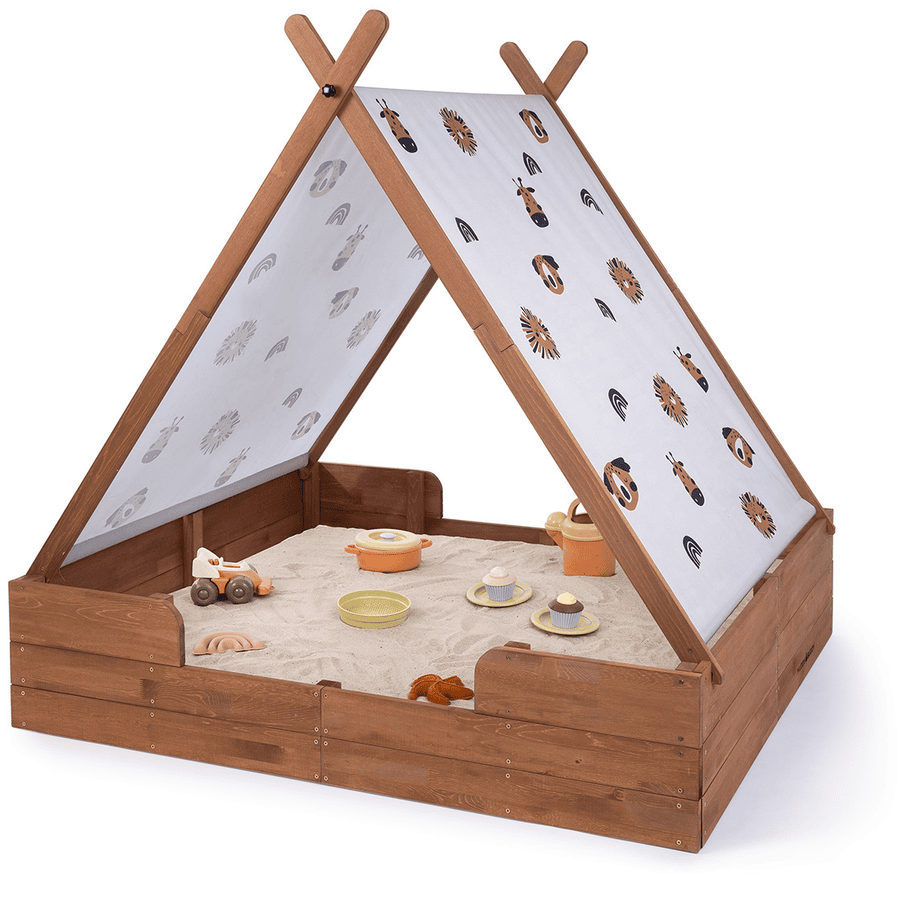 MUDDY BUDDY  ® Sand box med tält " Safari Seeker", kakaobrunt