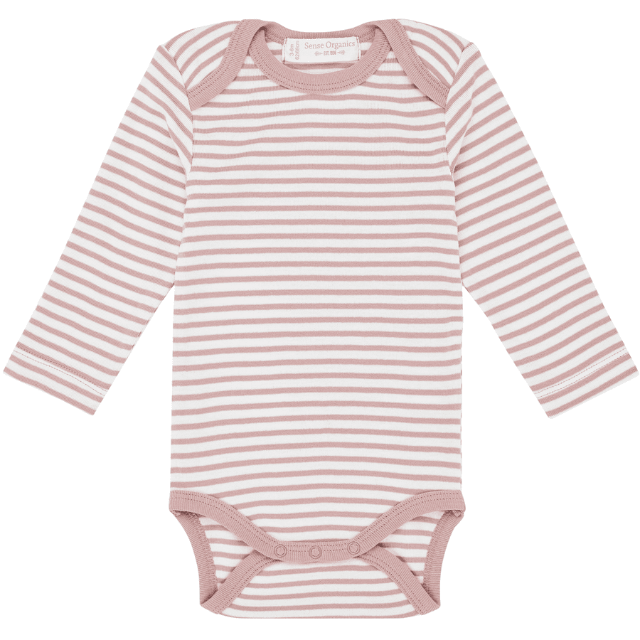 Sense Organics  Body s dlouhým rukávem, woodrose stripes 