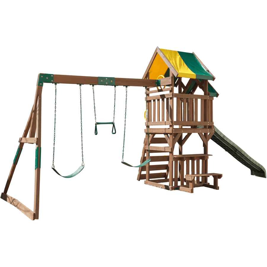 Kidkraft® Aire de jeu et escalade enfant toboggan Deluxe Arbor Crest bois F29205