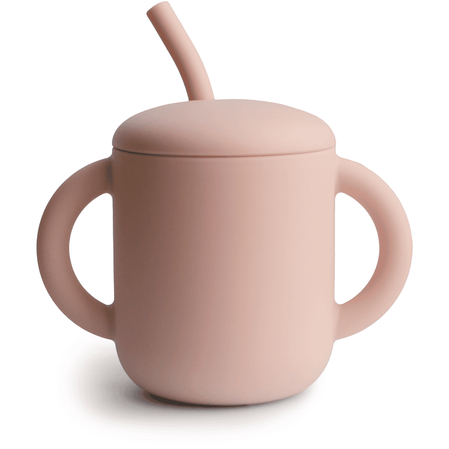 mushie Tasse enfant paille 6 mois+ Blush 125 ml