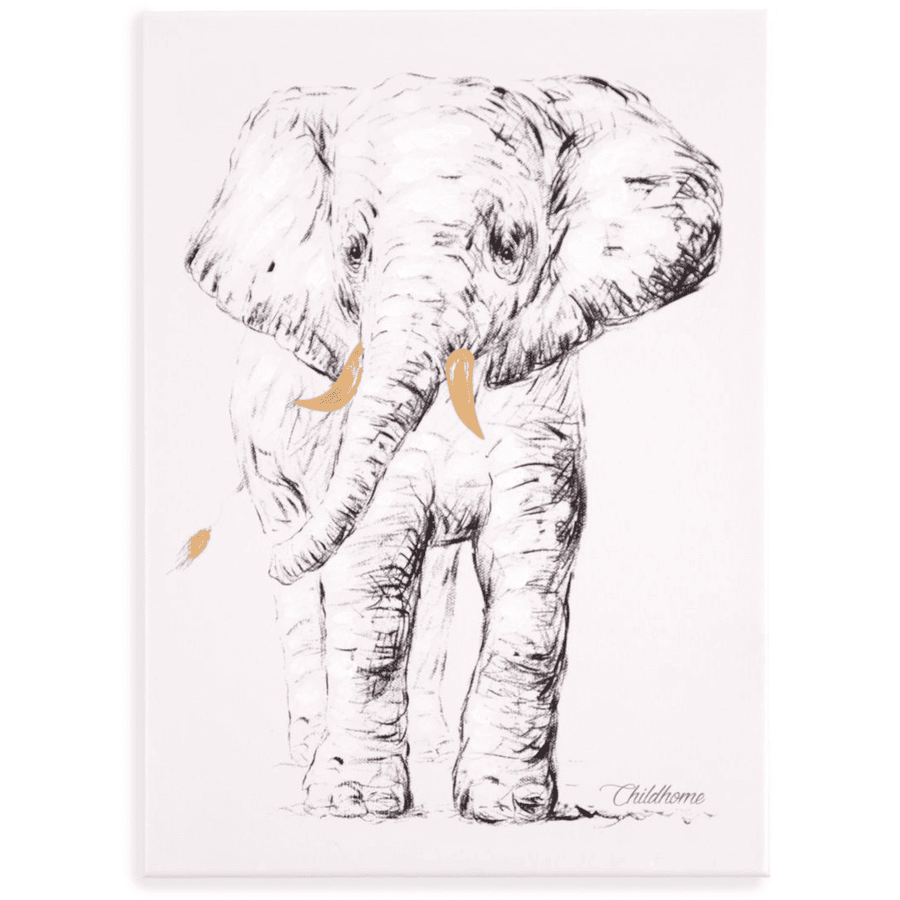CHILDHOME Oljemålning Elefant 30 x 40 cm