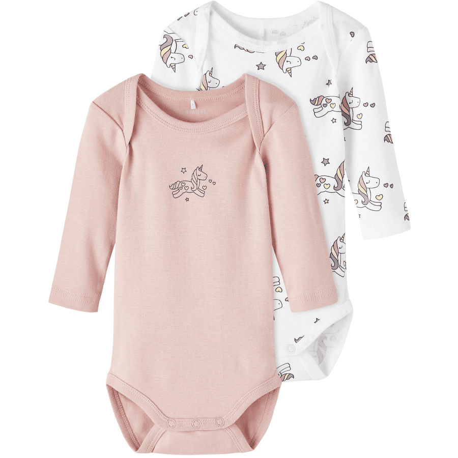 name it Pitkähihainen bodysuit 2 pakettia B right  White 