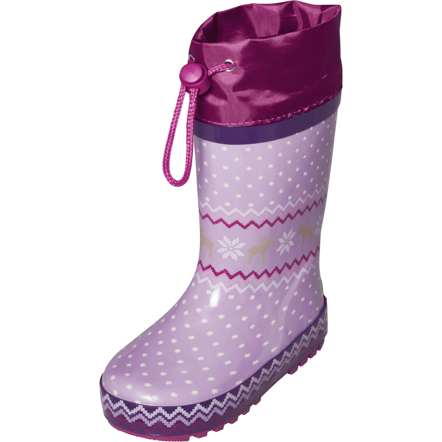 Playshoes  Botas de caucho forradas de noruego morado