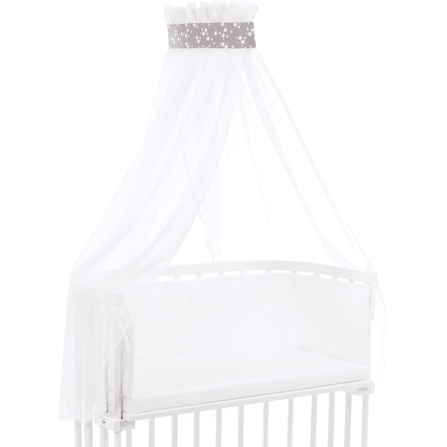 babybay® Ciel pour lit cododo piqué bande tous modèles taupe étoiles blanches