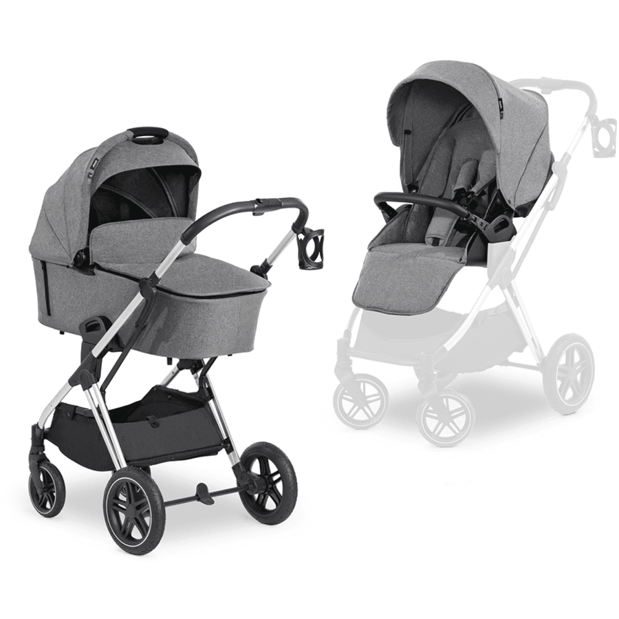 Heel boos verwerken Haarvaten hauck Kinderwagen Vision X Set Silver Melange Grijs | pinkorblue.be