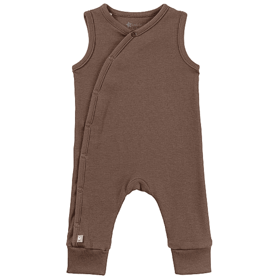 Sterntaler Brun romper i ribbestrikket jersey 