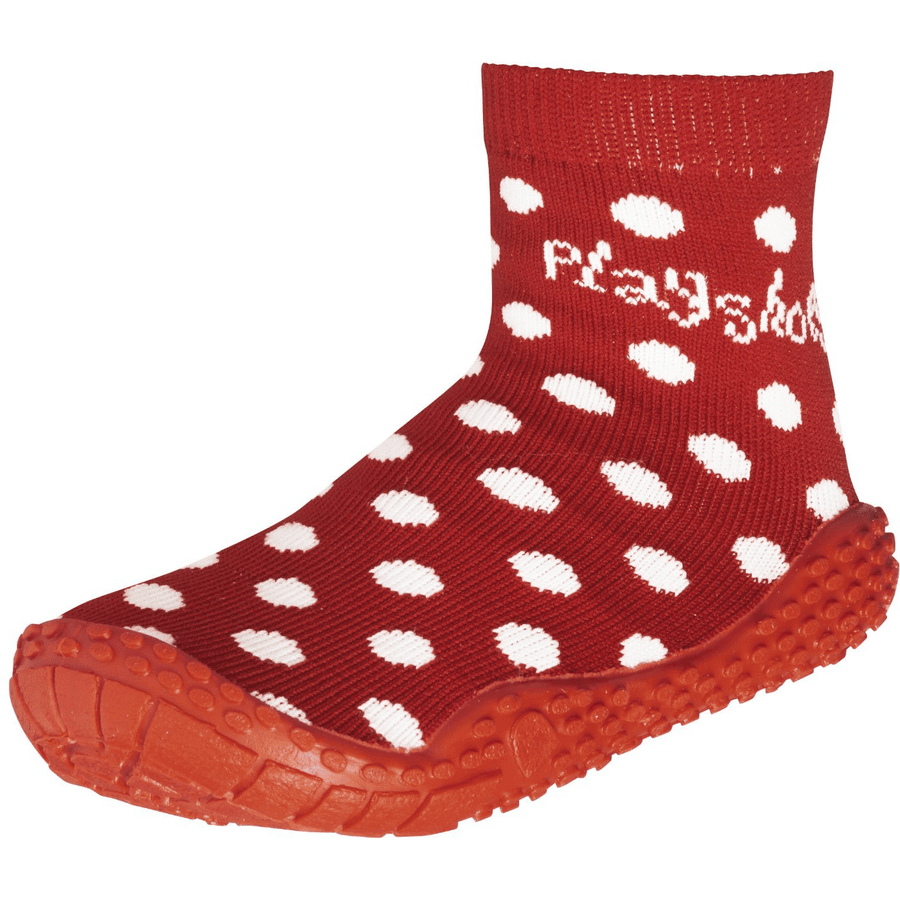 Playshoes Aqua sok stippen rood 