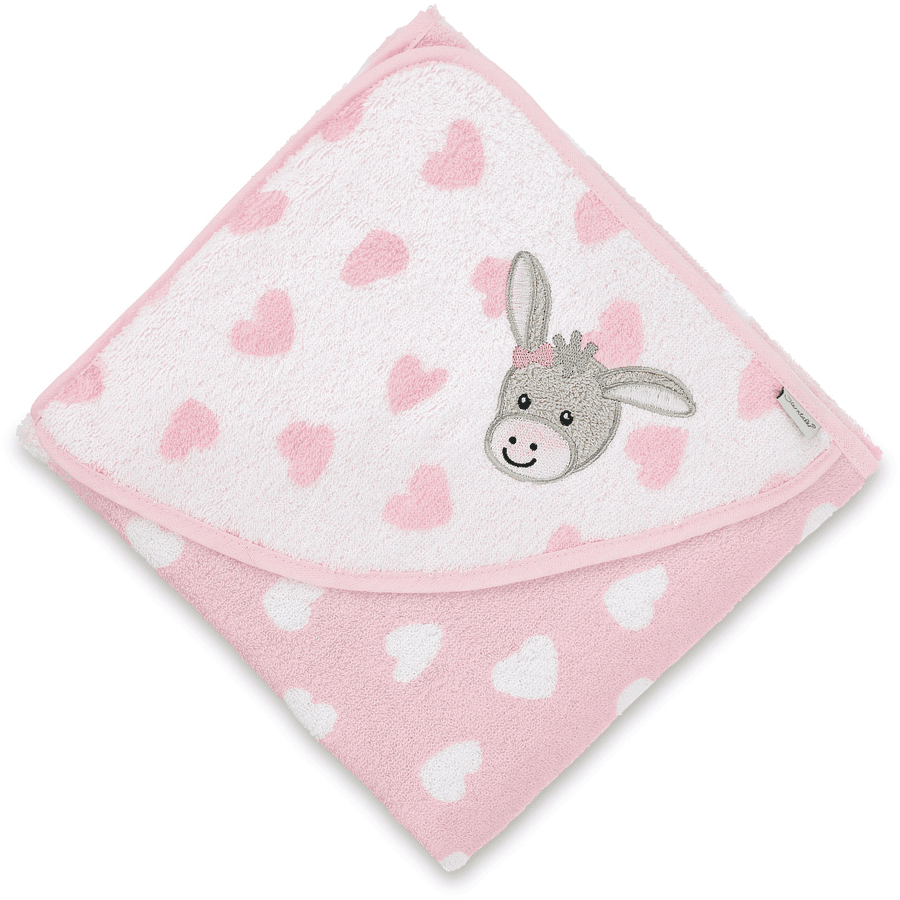 Sterntaler Emmi Girl badehåndklæde 80 x 80 cm pink