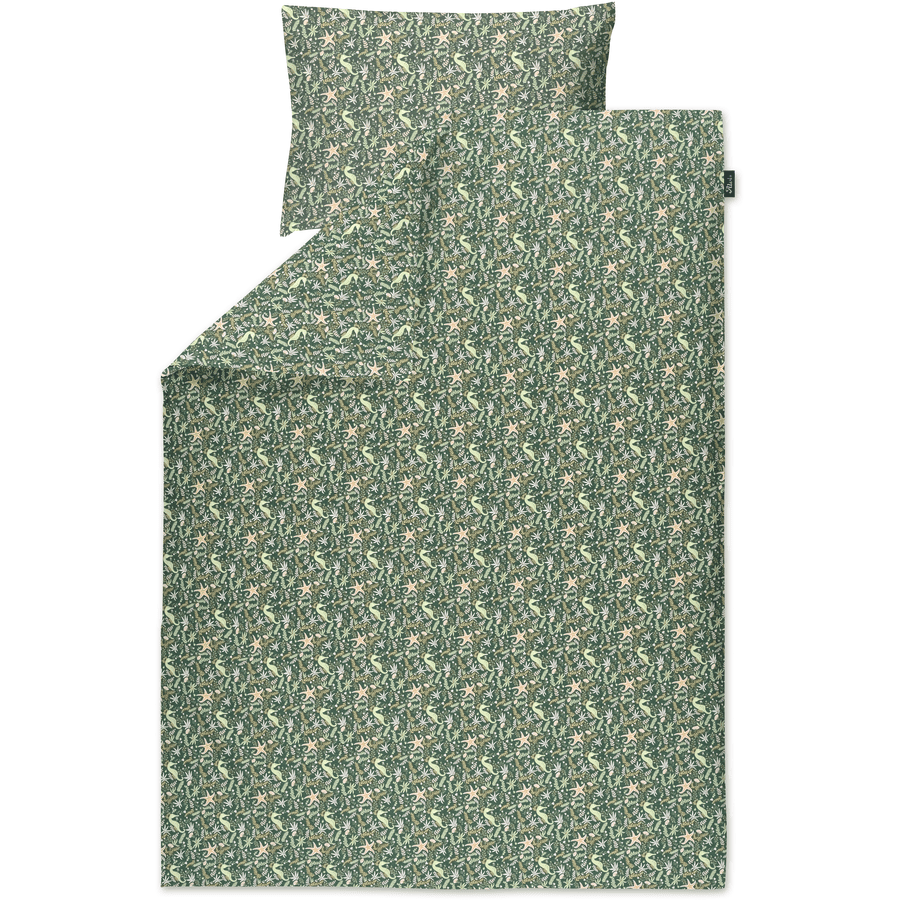 Alvi ® Ropa de cama Underwater World verde/beige 100 x 135 cm