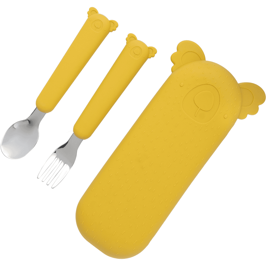 the cotton cloud Besteckset mit Etui Zoe the Koala mustard