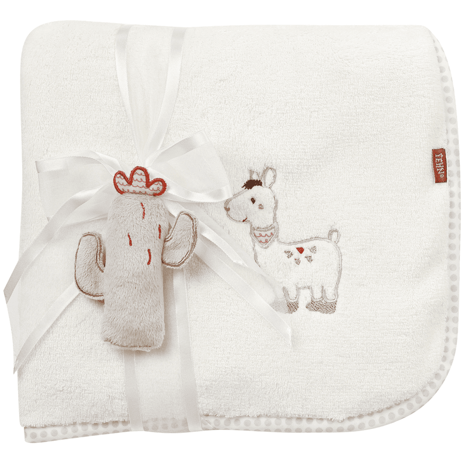 fehn® Plaid enfant lama Pérou