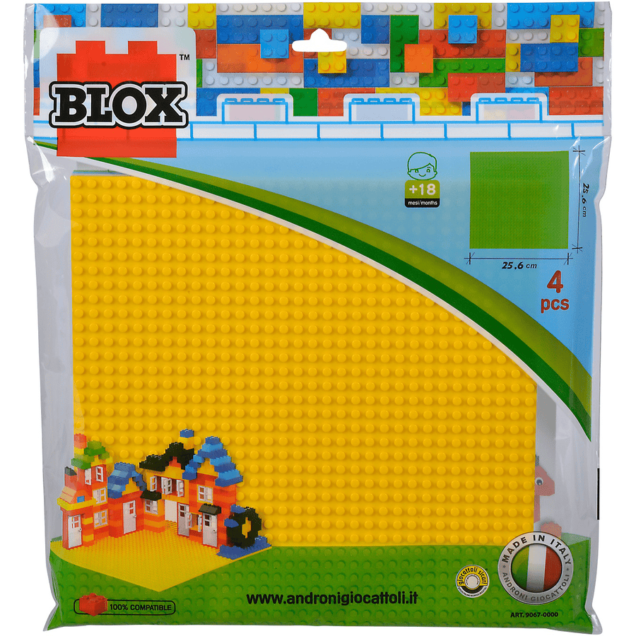 Simba Blox 4x tablero de construcción cada uno 25x25cm
