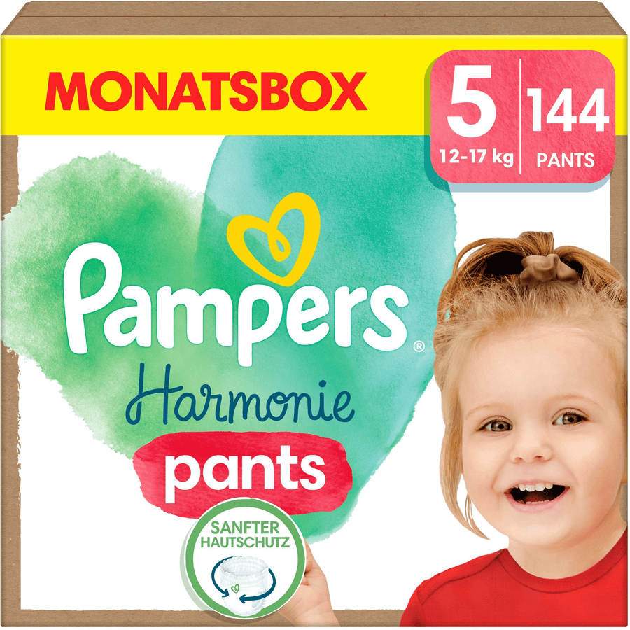 Pampers Harmonie Bukser str 5, 12-17 kg, månedsboks (1x144 bleier)