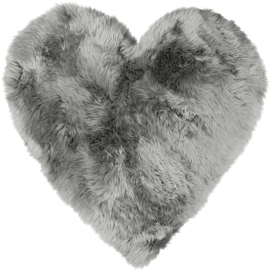 Heitmann hrací koberec z jehněčí kůže HEART šedý