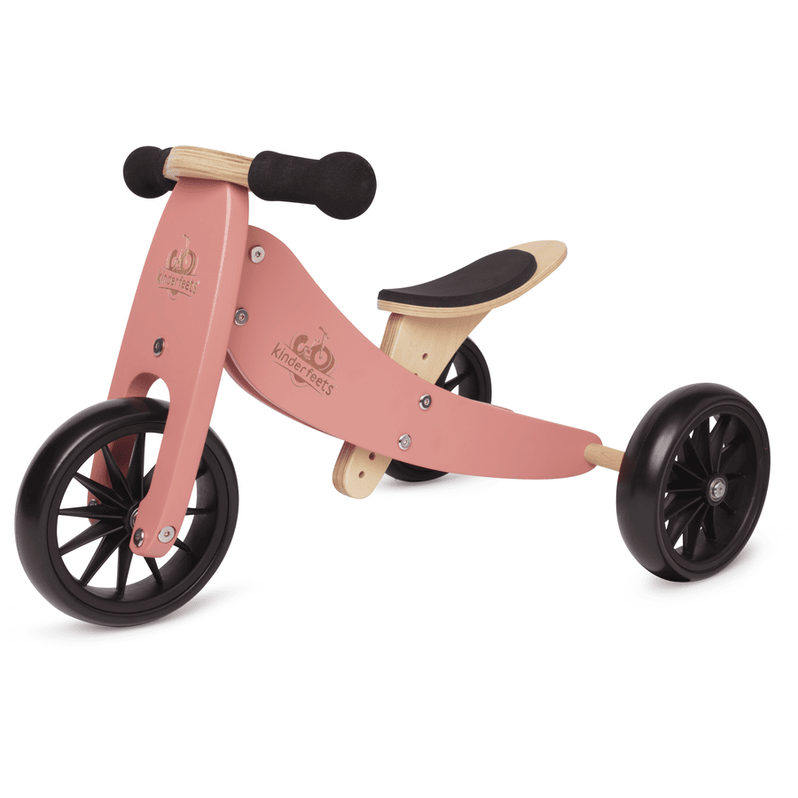 Kinderfeets ® 2-i-1 trehjulet cykel lille tot, koral