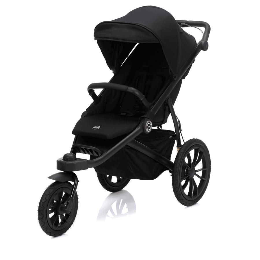 fillikid Poussette 3 roues Jogger Run mélange noir