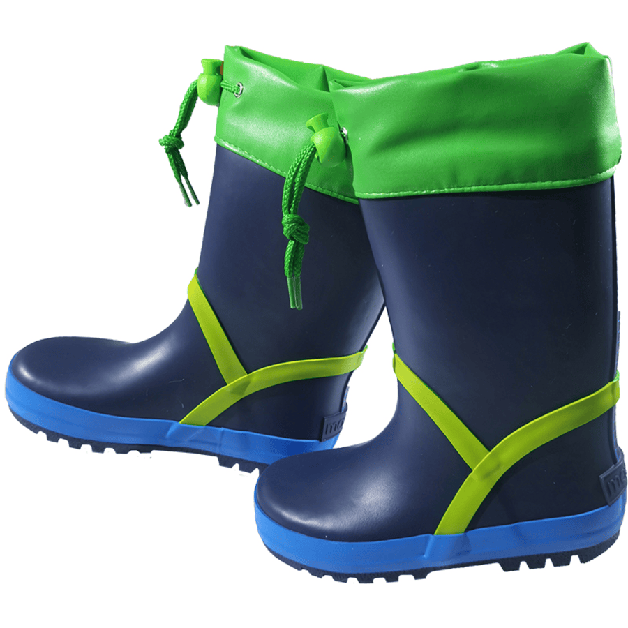 Maximo Kindergummistiefel navy/leuchtgrün 