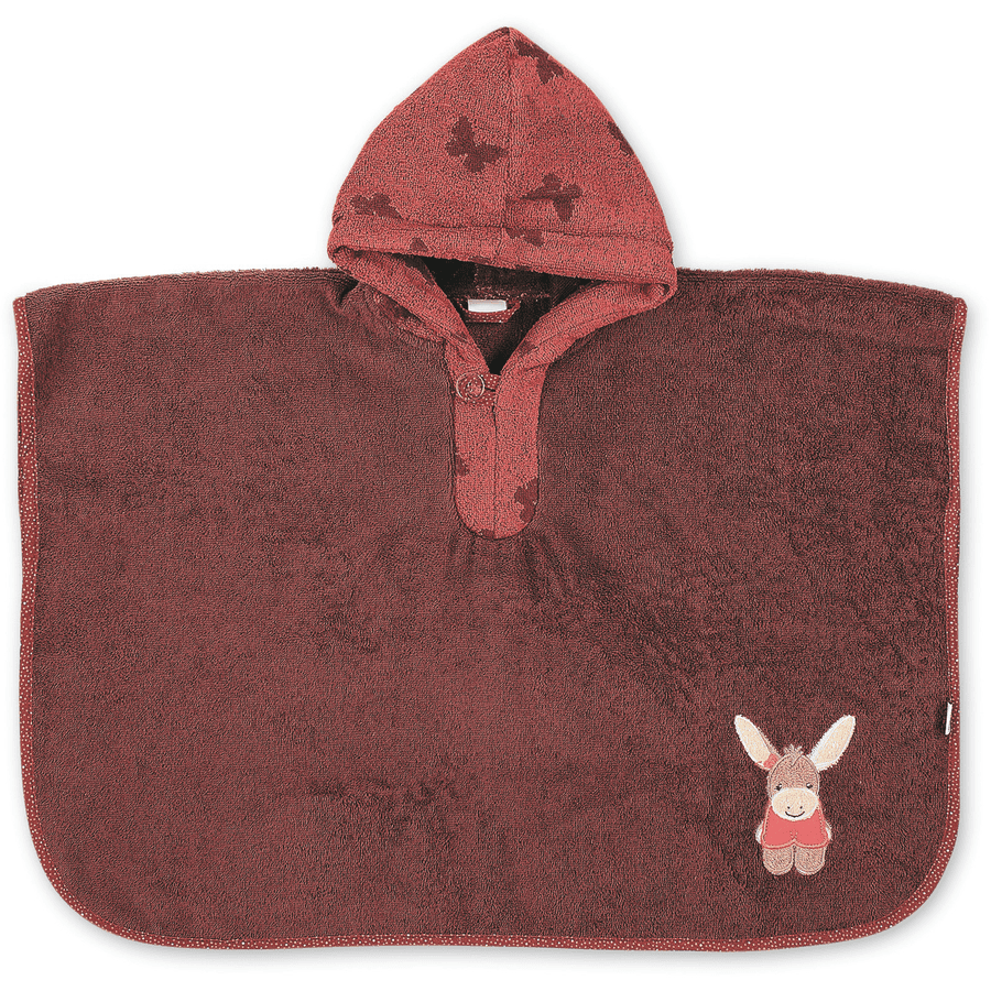 Sterntaler Poncho de bain enfant Emmily rouge foncé