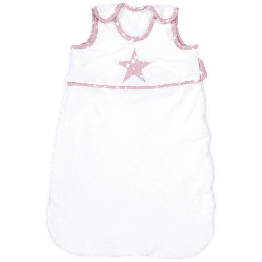 babybay Gigoteuse coton bio blanc application étoile rose étoiles blanches TOG