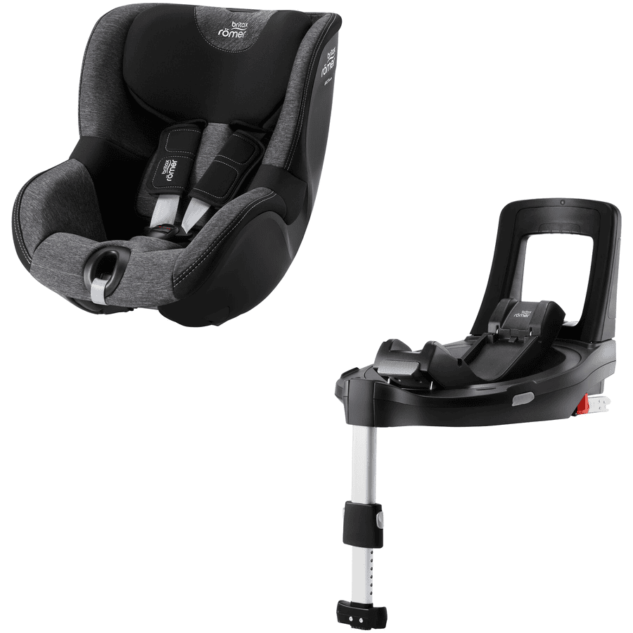 Britax Römer Seggiolino auto Reboarder Dualfix 3 i-Size, Graphite Marble con Base Flex iSENSE