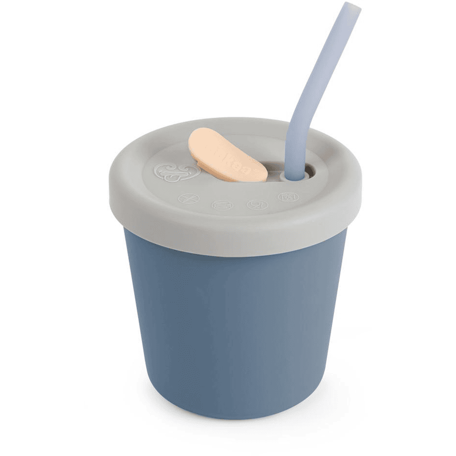 haakaa® Trinkhalmbecher ab 6 Monaten, hellblau