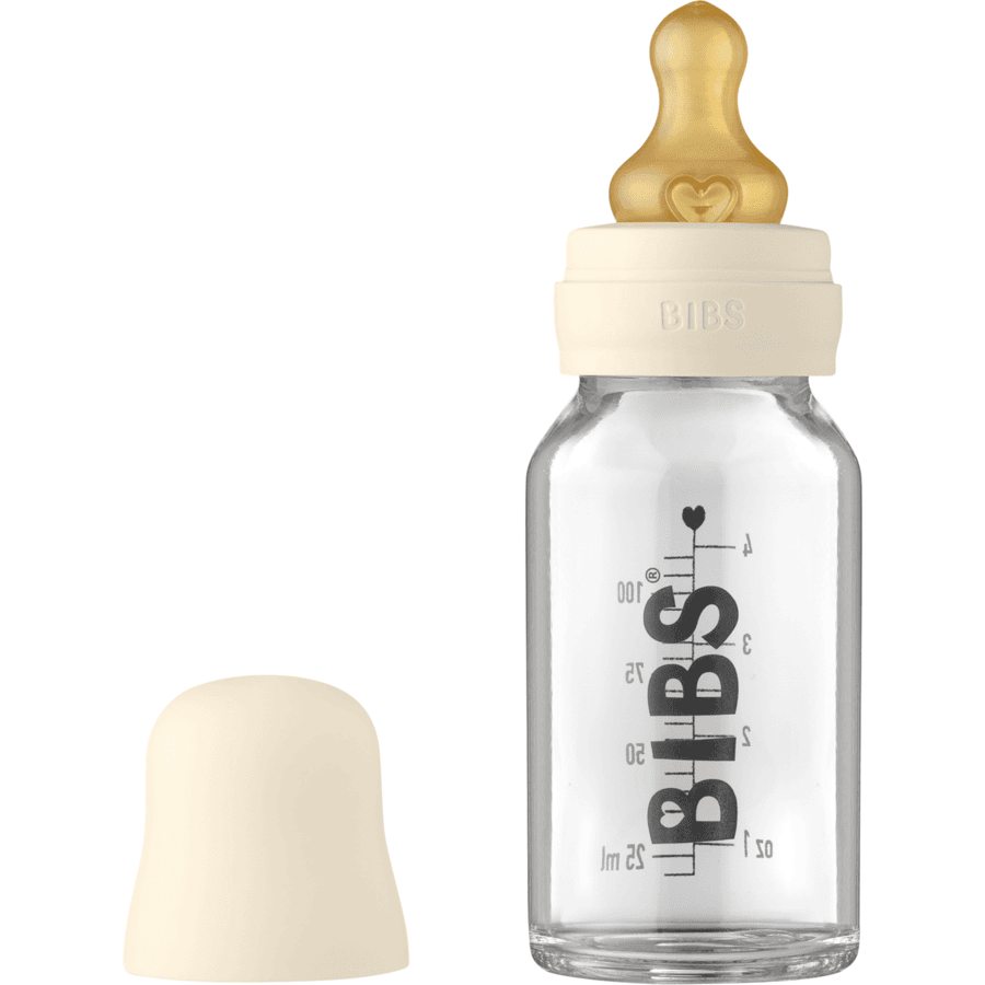 BIBS Babyflaske komplet sæt 110 ml, elfenbensfarvet