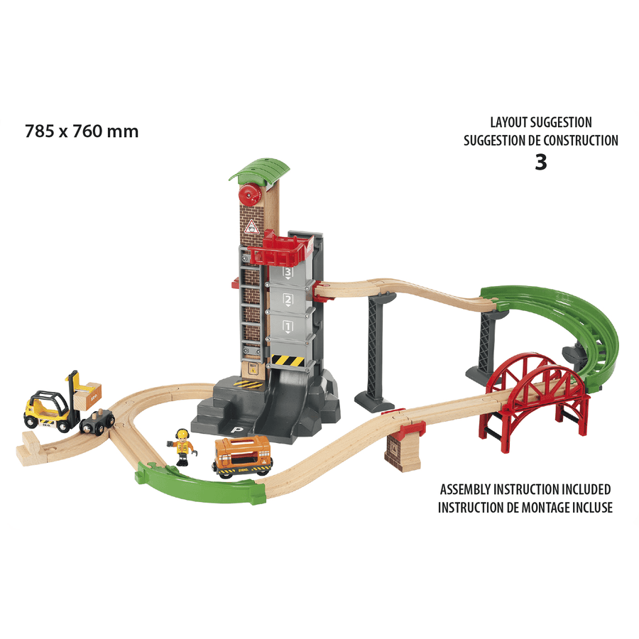 BRIO® WORLD Large Warehouse Set with Elevator