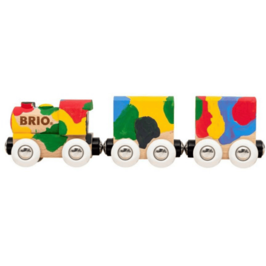BRIO® WORLD wooden train to paint