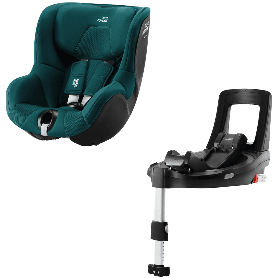 Britax Römer Kindersitz Dualfix 3 i-Size Atlantic Green inklusive Flex Base iSENSE