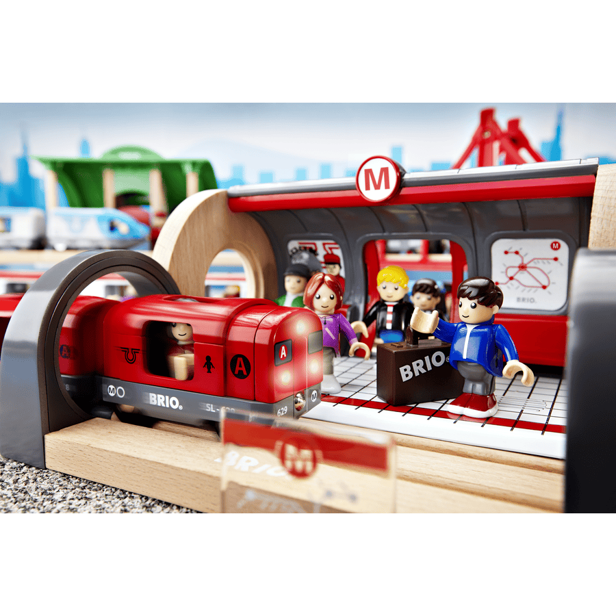 BRIO® Wooden Railway Metro Train Set