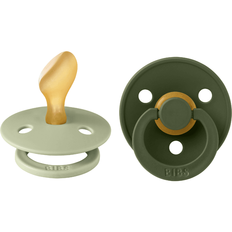 BIBS® Schnuller Colour Anatomischer Sauger 6-18 Monate Sage & Hunter Green 2 Stk.