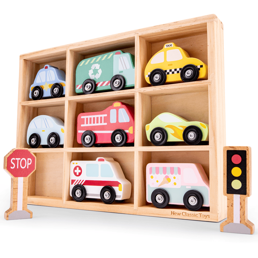 New Class ic Toys Speelgoedauto's incl. houten kist