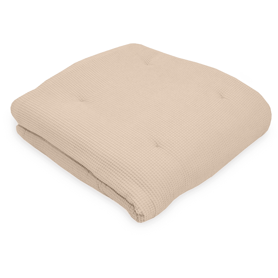 Ullenboom Tapis d'éveil et matelas de parc bébé piqué gaufré sable 120x120 cm