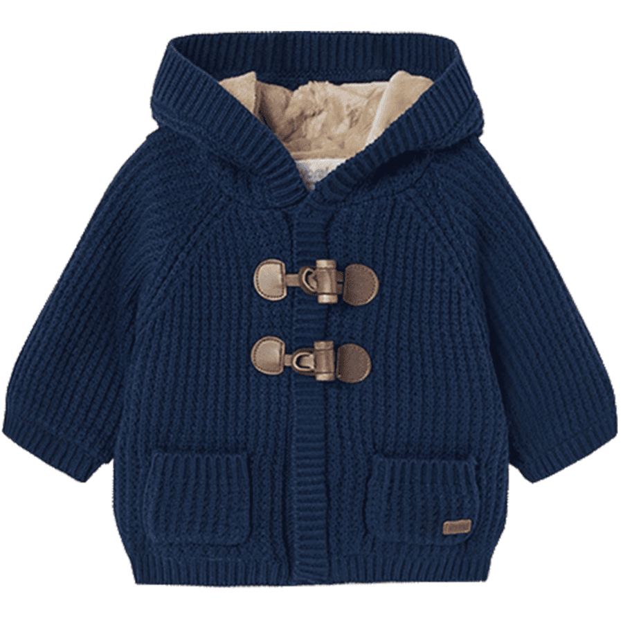 Mayoral Veste en tricot avec capuche bleu