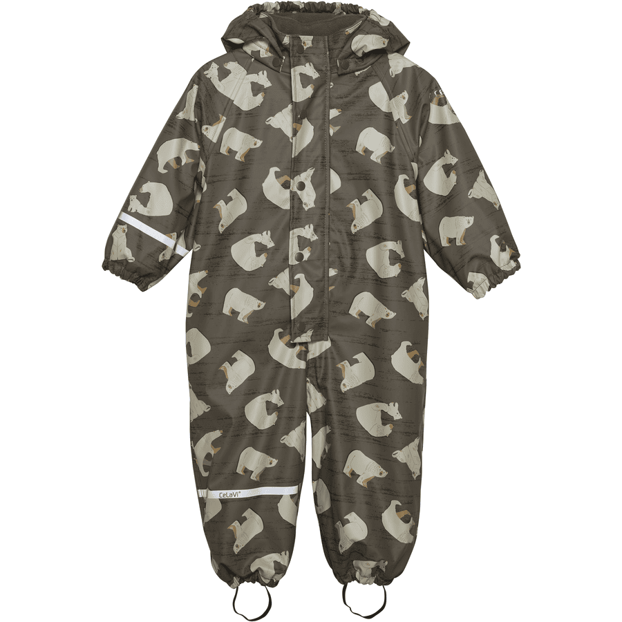 CeLaVi Regenoverall met fleece Zeeschildpad