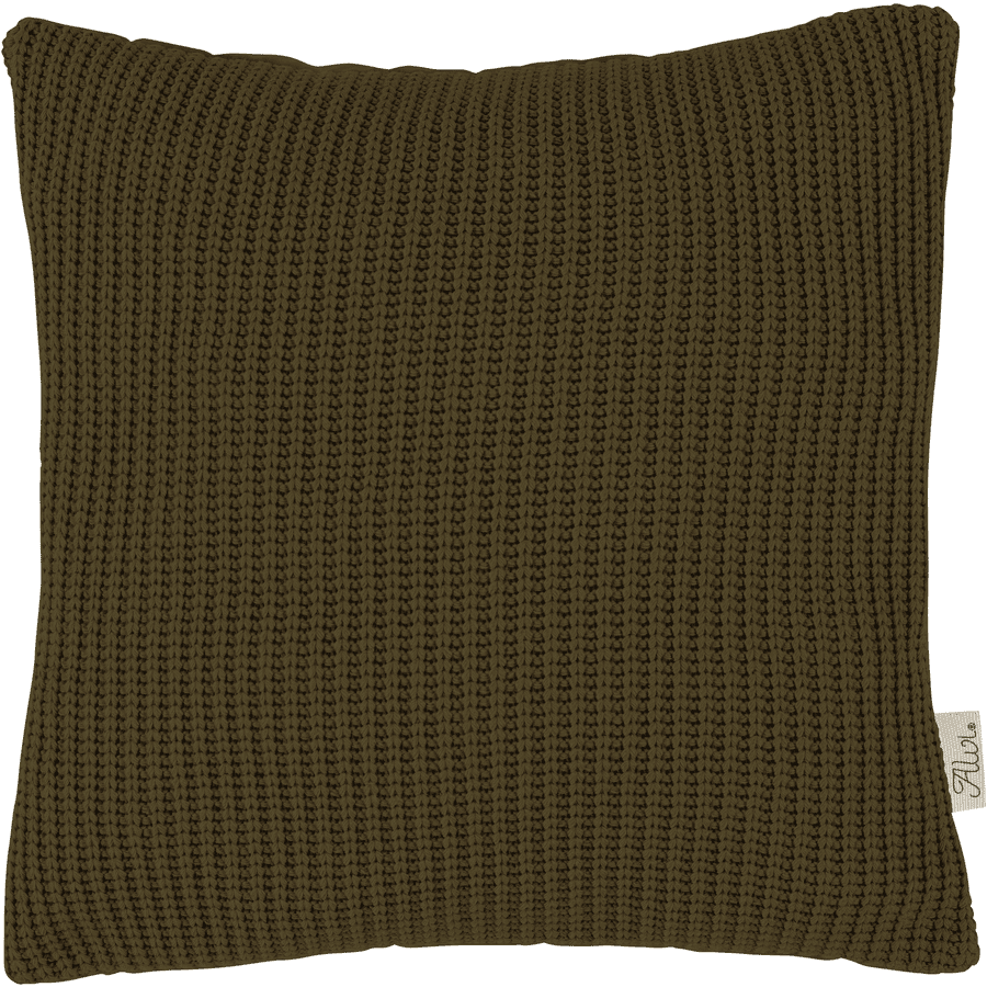 Alvi® knus kussen Knit Khaki 30 x 30 cm