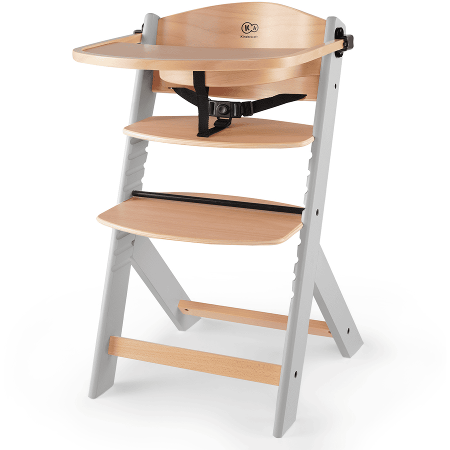 Kinderkraft barnestol Enock Wooden Grey 