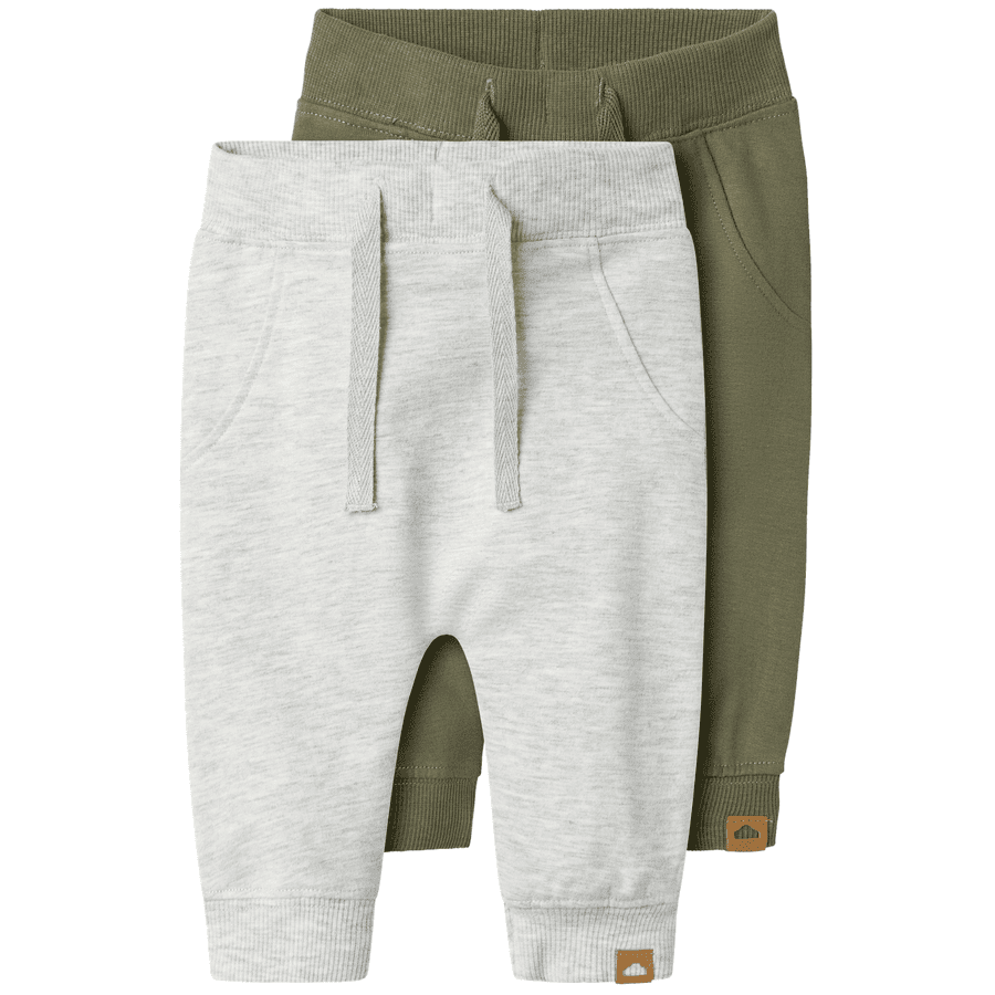 name it Light Sweatpants 2-pak Nbntakki Grey Melange