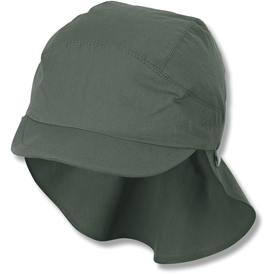 Sterntaler Gorra de pico con protección para el cuello, color verde oscuro 