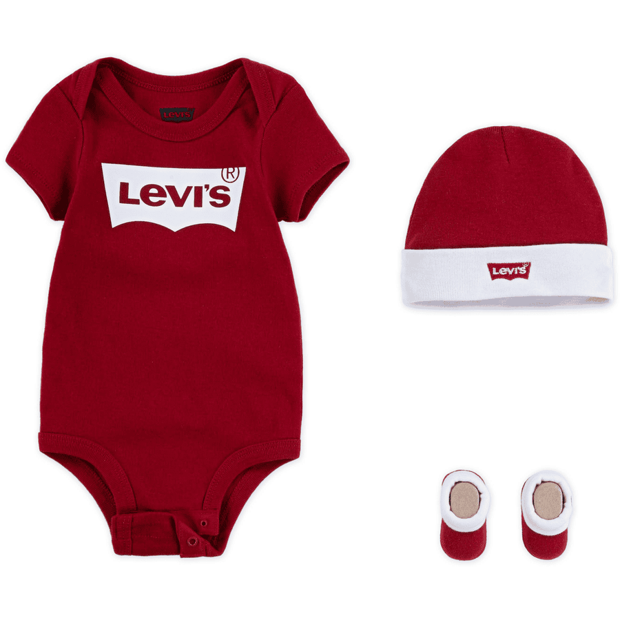 Levi's® Kids Body enfant bonnet chaussettes rouge 3 pièces